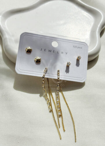 Set de aretes Golden Waterfall
