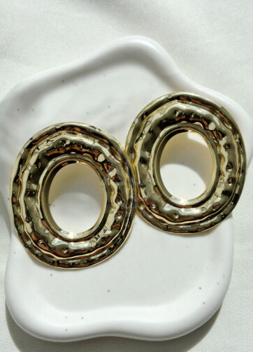 Aretes maxi Golden Ripples