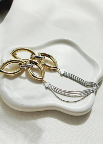 Aretes maxi Almond Cascade