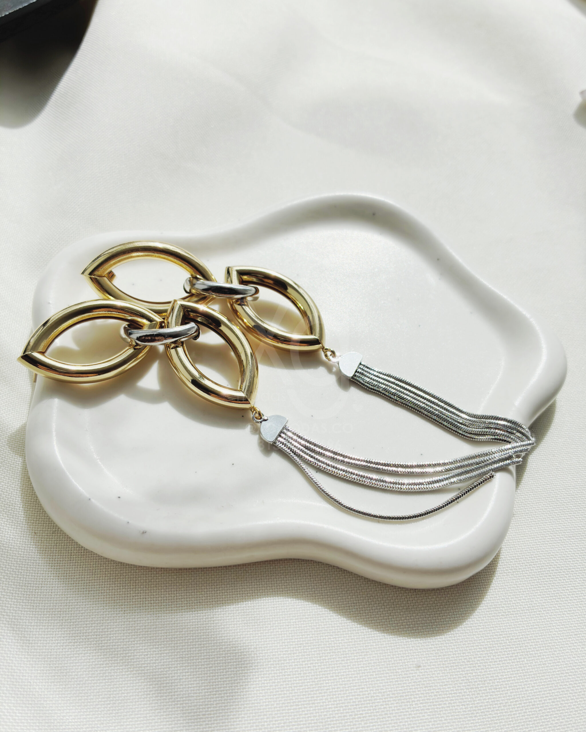 Aretes maxi Almond Cascade