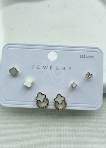 Set de aretes Lucky Clover