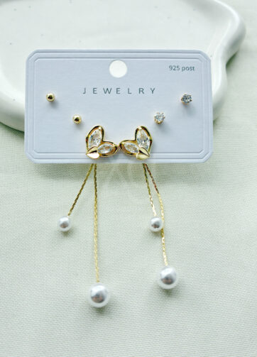 Set de aretes Romance & Pearls