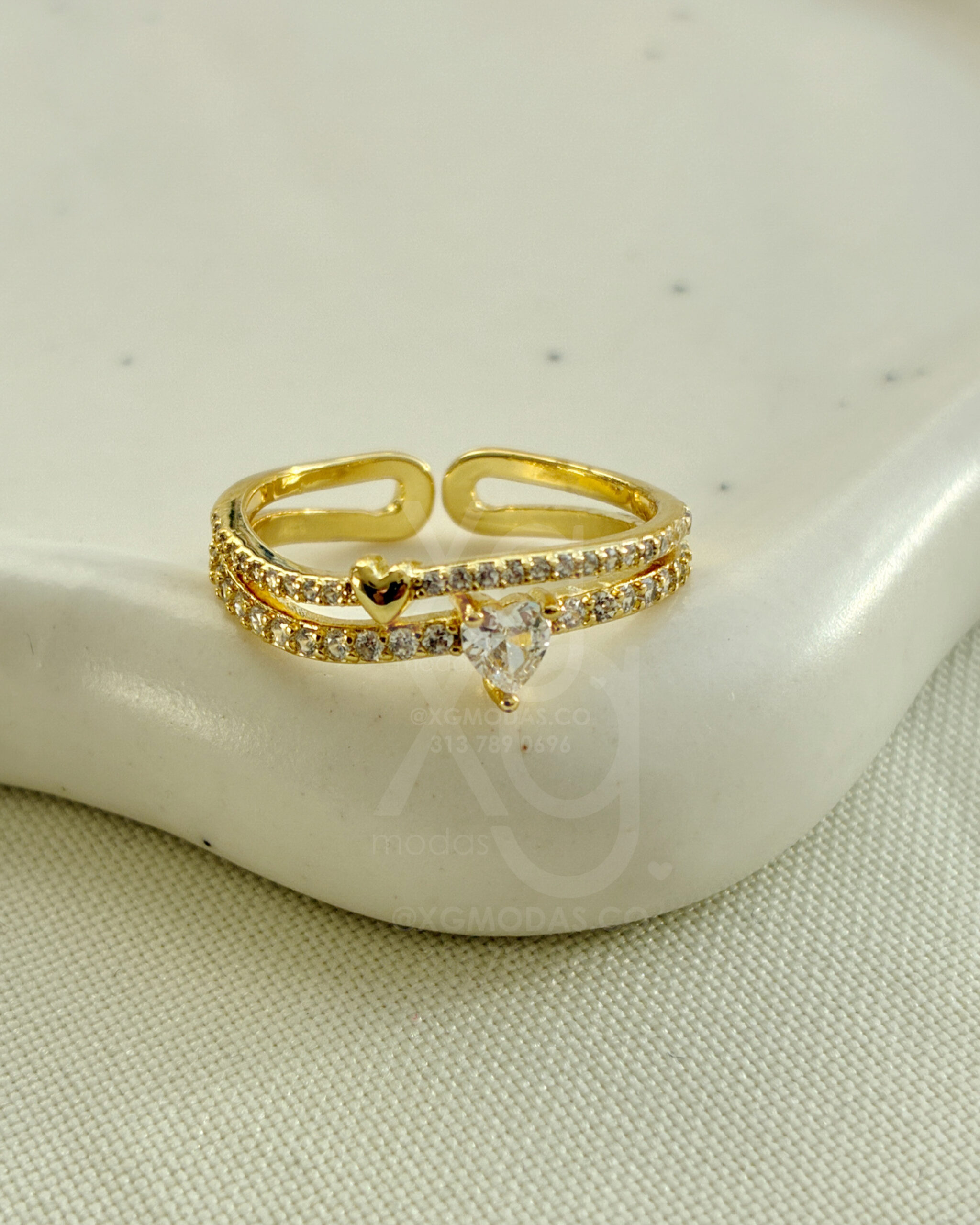 Anillo Double Heart