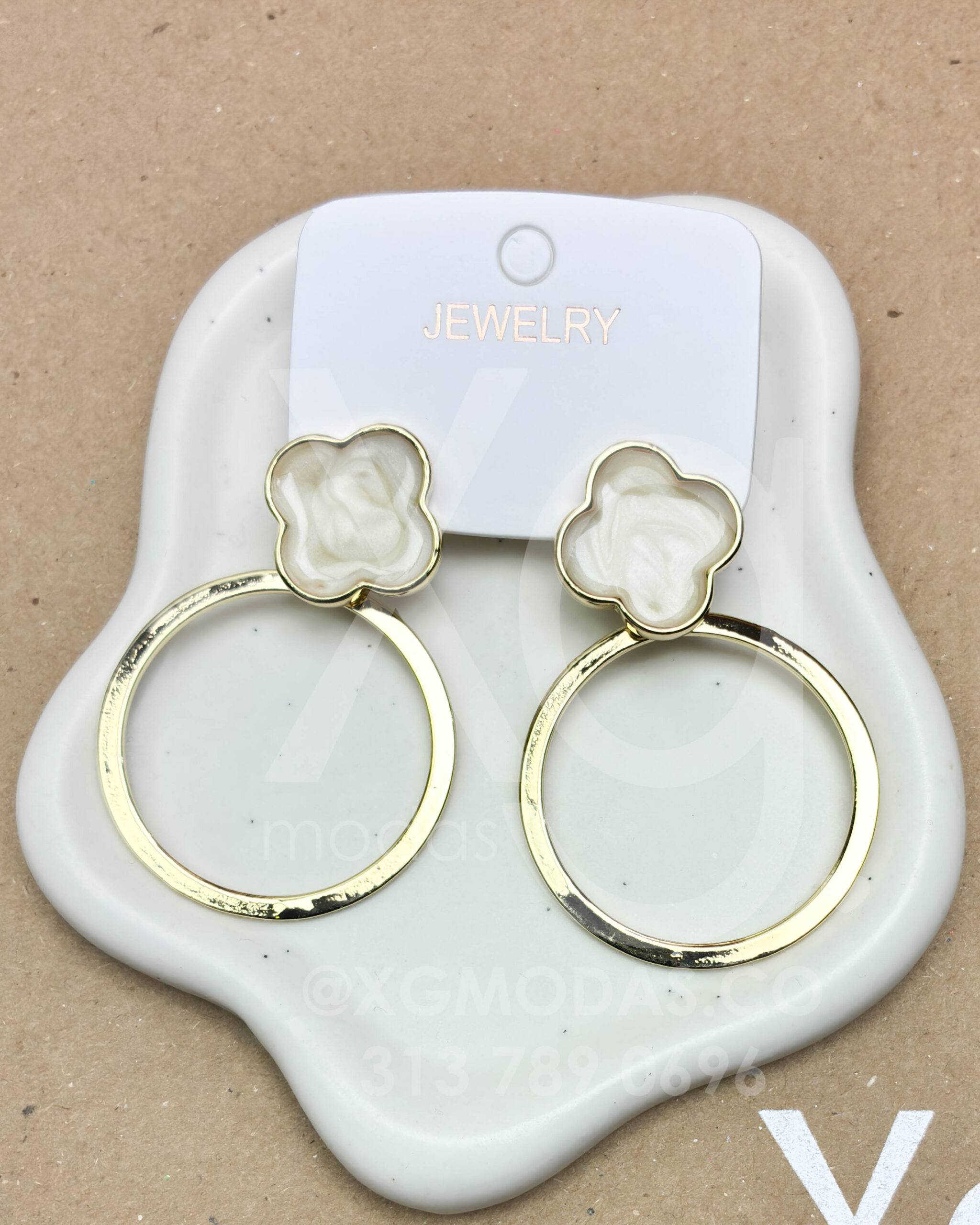 Aretes Nacar Clover