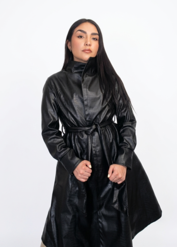 Gabardina Croco Black