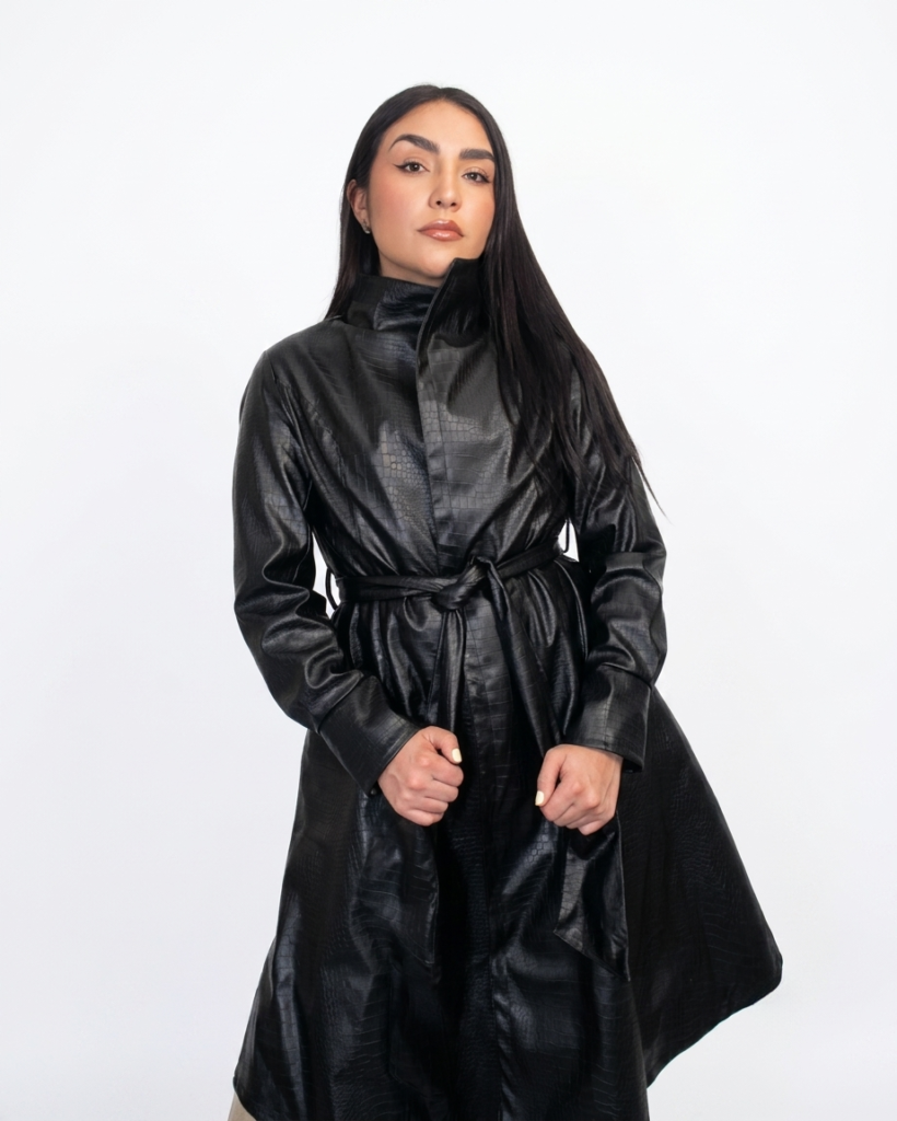 Gabardina Croco Black