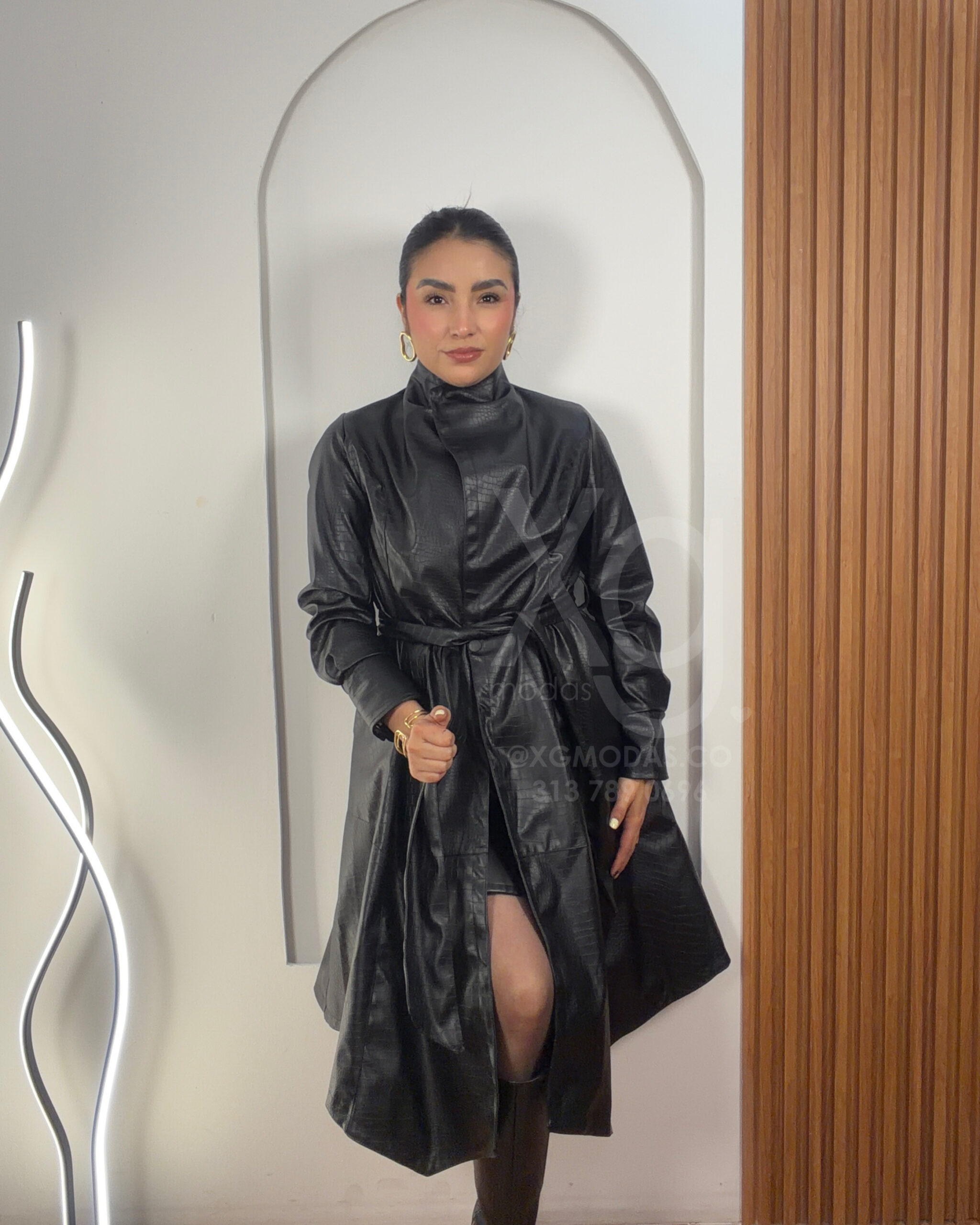 Gabardina Croco Black - Image 5